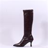 Miss Elastic Pointed High Heel Knee High - Burgundy